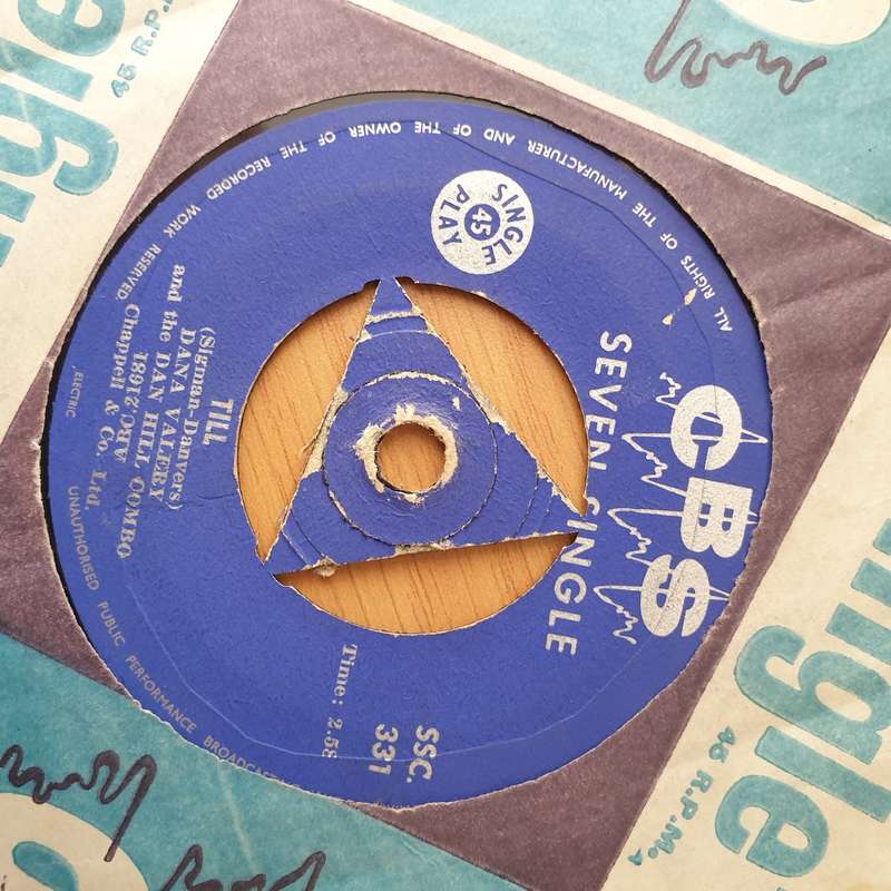Dana Vallery, The Dan Hill Combo  Till - Vinyl 7" Record - Very-Good+ Quality (VG+) (verygoodp...