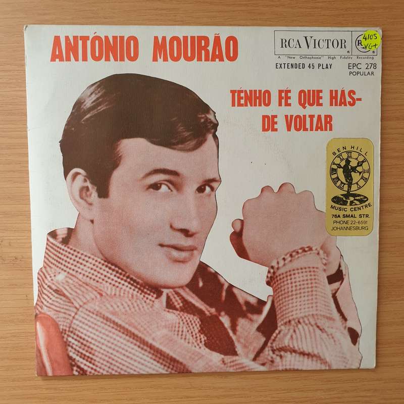 António Mourão  Ténho Fé Que Hás-De Voltar - Vinyl 7" Record - Very-Good+ Quality (VG+) (...