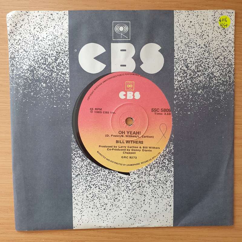 Bill Withers  Oh Yeah! - Vinyl 7" Record - Very-Good+ Quality (VG+) (verygoodplus)