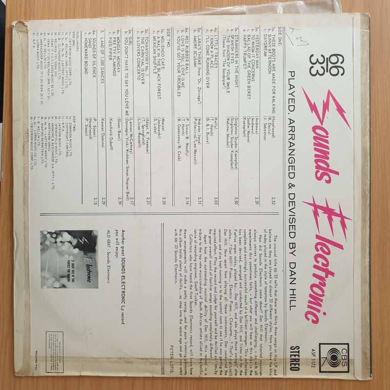 Dan Hill  66/33 Sounds Electronic - Vinyl LP Record - Very-Good+ Quality (VG+) (verygoodplus)