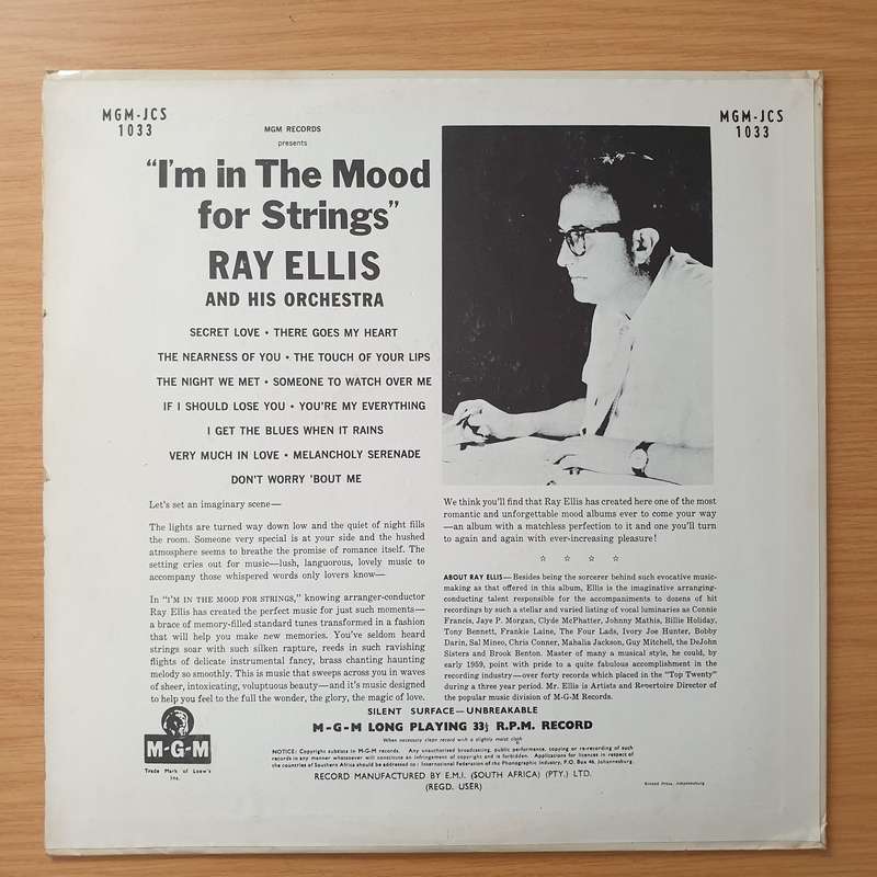 Ray Ellis And His Orchestra  I'm In The Mood For Strings - Vinyl LP Record - Very-Good+ Qualit...