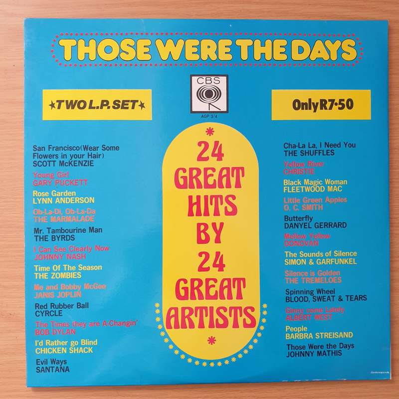 Those Were The Days - 24 Great Hits By 24 Great Artists  - Double Vinyl LP Record - Very-Good+ Qu...