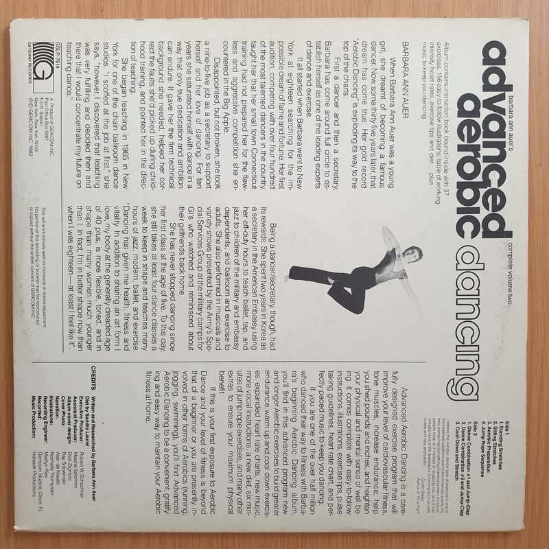Barbara Ann Auer  Advanced Aerobic Dancing - Vinyl LP Record - Very-Good+ Quality (VG+) (veryg...
