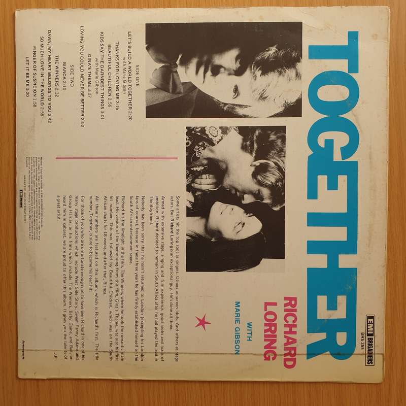 Richard Loring - Together - Vinyl LP Record - Very-Good+ Quality (VG+) (verygoodplus)