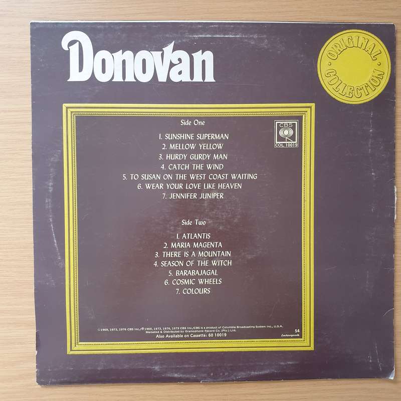 Donovan - Original Collection - Vinyl LP Record - Very-Good+ Quality (VG+)