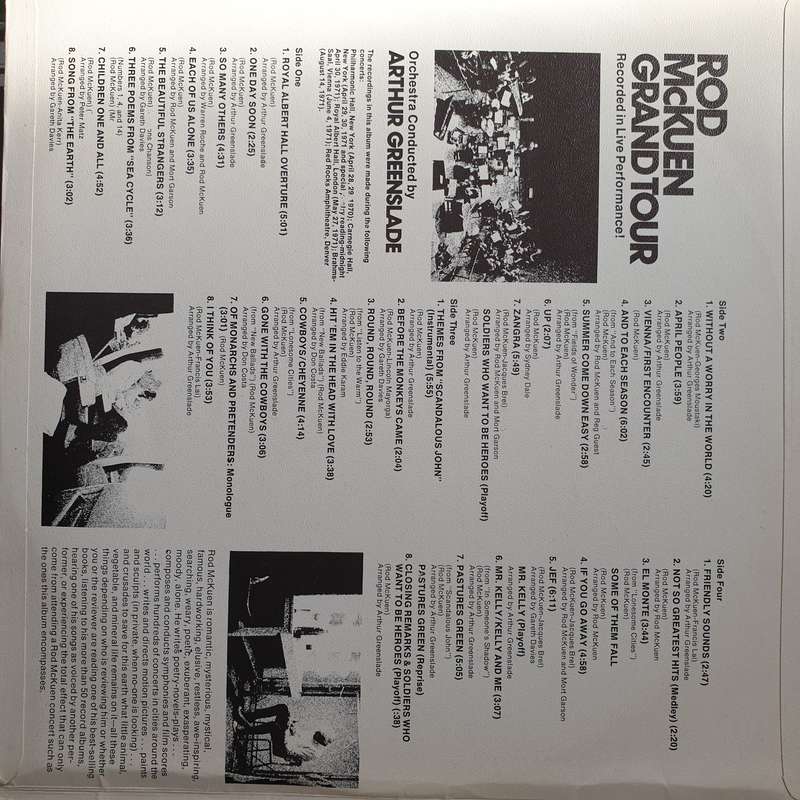 Rod McKuen  Grand Tour (Recorded Live) - Vinyl LP Record - Very-Good+ Quality (VG+) (verygoodp...