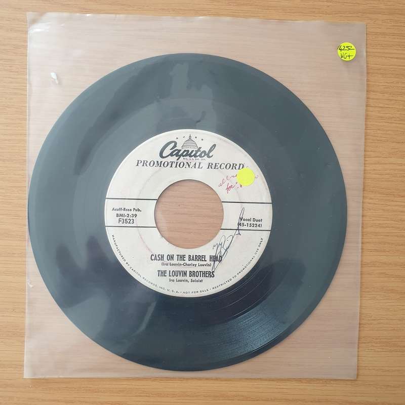 The Louvin Brothers  You're Running Wild / Cash On The Barrel Head - Vinyl 7" Record - Very-Go...