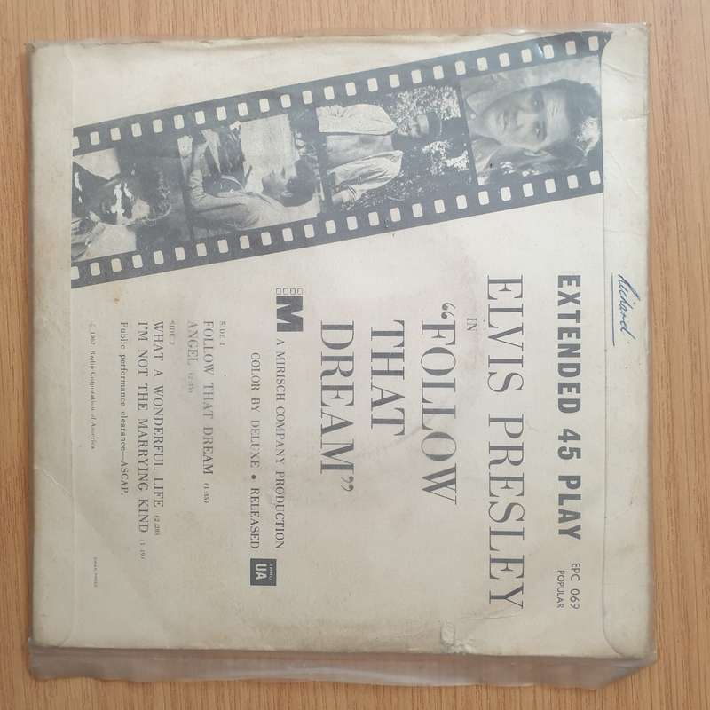 Elvis Presley  Follow That Dream - Vinyl 7" Record - Very-Good+ Quality (VG+) (verygoodplus)