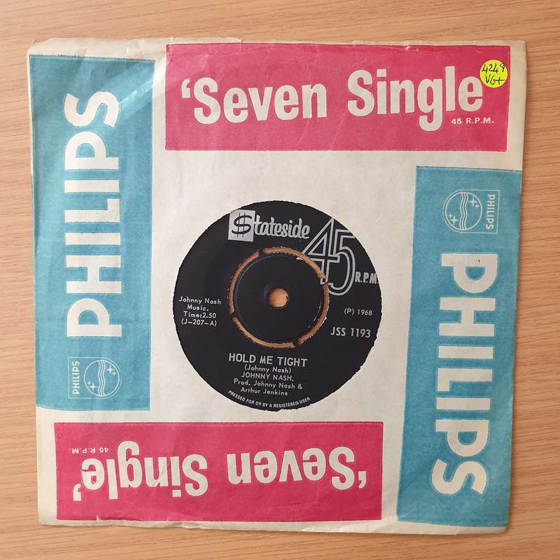 Johnny Nash  Hold Me Tight / Cupid - Vinyl 7" Record - Very-Good+ Quality (VG+) (verygoodplus)