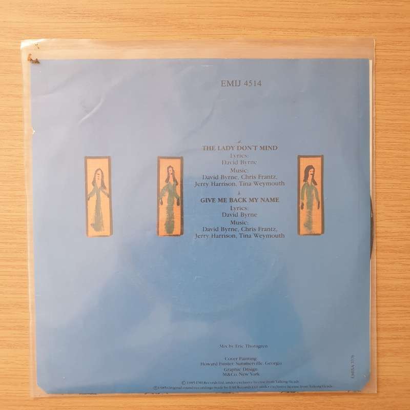 Talking Heads  The Lady Don't Mind - Vinyl 7" Record - Very-Good+ Quality (VG+) (verygoodplus)