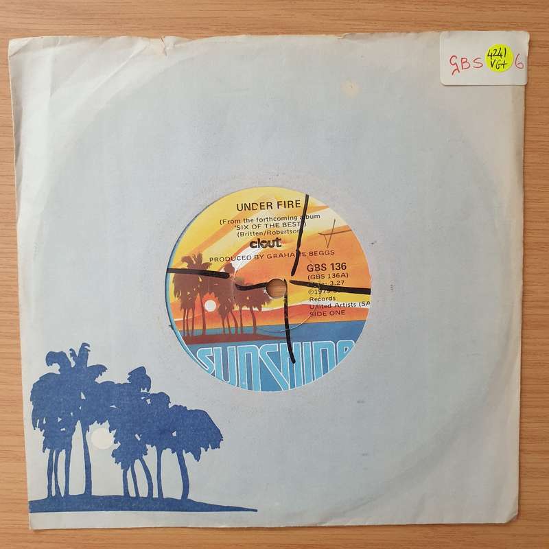 Clout  Under Fire - Vinyl 7" Record - Very-Good+ Quality (VG+) (verygoodplus)
