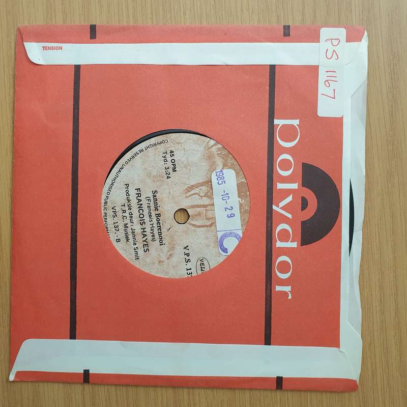 Francois Hayes  Karolis - Vinyl 7" Record - Very-Good+ Quality (VG+) (verygoodplus)