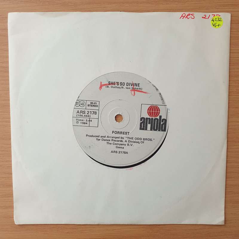 Forrest  She's So Divine - Vinyl 7" Record - Very-Good+ Quality (VG+) (verygoodplus)