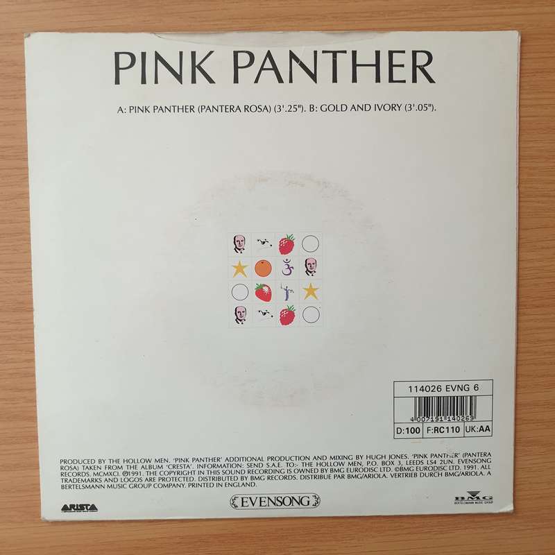 The Hollow Men  Pink Panther - Vinyl 7" Record - Very-Good+ Quality (VG+) (verygoodplus)