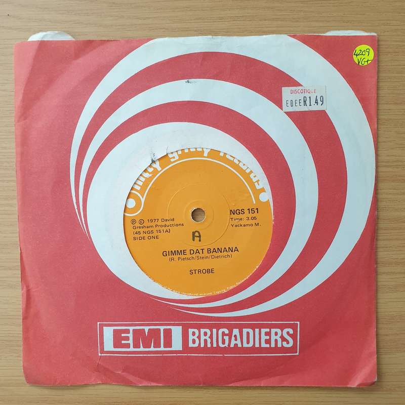 Strobe  Gimme Dat Banana / Funky Jungle - Vinyl 7" Record - Very-Good+ Quality (VG+) (verygood...