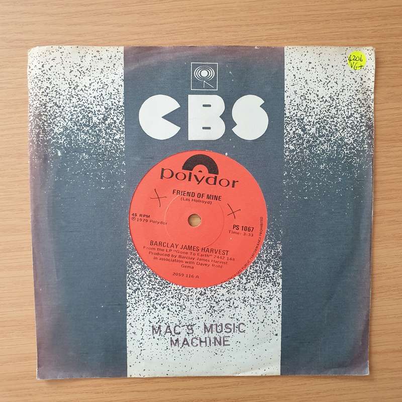 Barclay James Harvest  Friend Of Mine - Vinyl 7" Record - Very-Good+ Quality (VG+) (verygoodplus)
