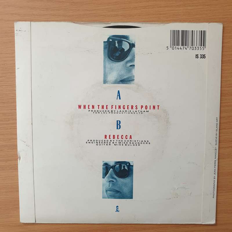 The Christians  When The Fingers Point - Vinyl 7" Record - Very-Good+ Quality (VG+) (verygoodp...