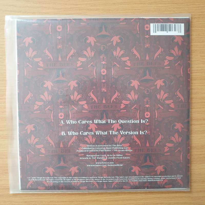 The Bees  Who Cares What The Question Is? - Vinyl 7" Record - Very-Good+ Quality (VG+) (verygo...