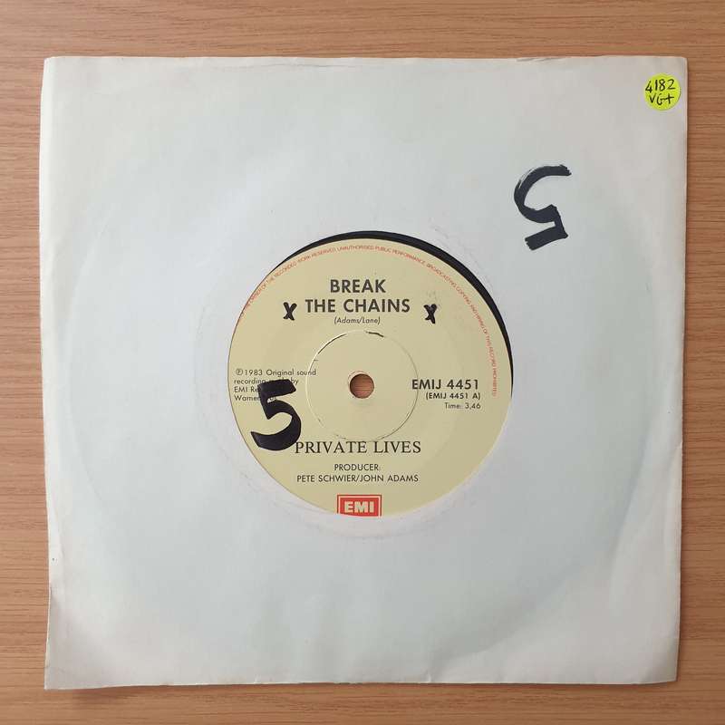 Private Lives  Break The Chains - Vinyl 7" Record - Very-Good+ Quality (VG+) (verygoodplus)