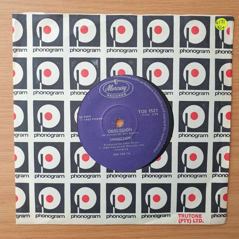Animotion  Obsession - Vinyl 7" Record - Very-Good+ Quality (VG+) (verygoodplus)