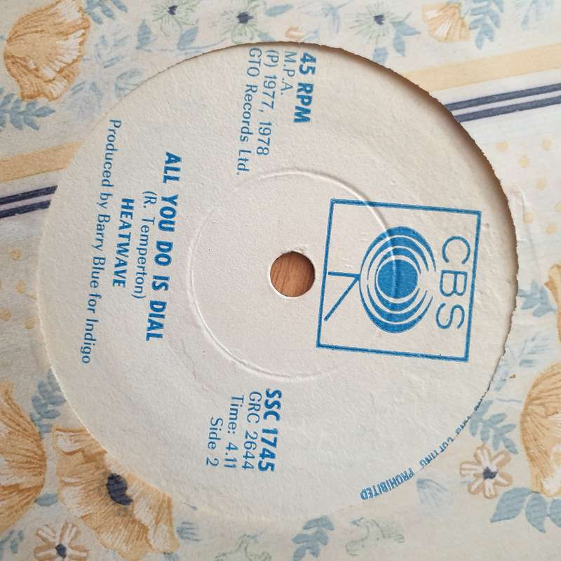 Heatwave  Boogie Nights (Rhodesia) - Vinyl 7" Record - Very-Good+ Quality (VG+) (verygoodplus)