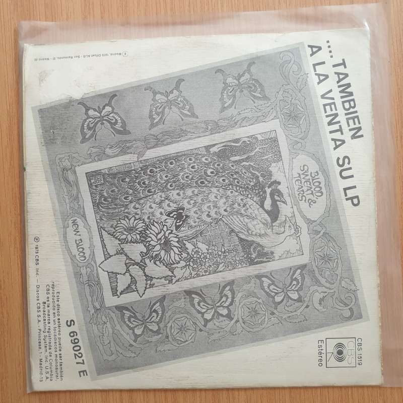 Blood, Sweat & Tears  Contra La Pared - Vinyl 7" Record - Very-Good+ Quality (VG+) (verygoodplus)