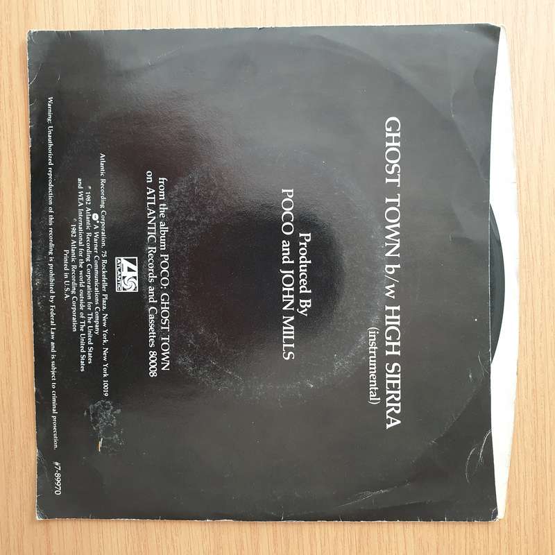 Poco  Ghost Town - Vinyl 7" Record - Very-Good+ Quality (VG+) (verygoodplus)