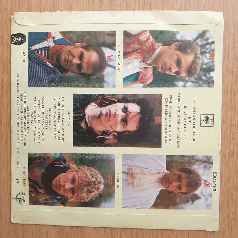 Adam And The Ants   Stand & Deliver!- Vinyl 7" Record - Very-Good+ Quality (VG+) (verygoodplus)