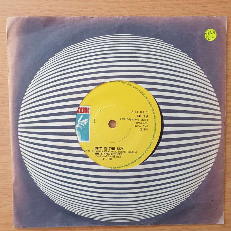 The Staple Singers  City In The Sky / That's What Friends Are For - Vinyl 7" Record - Very-Goo...