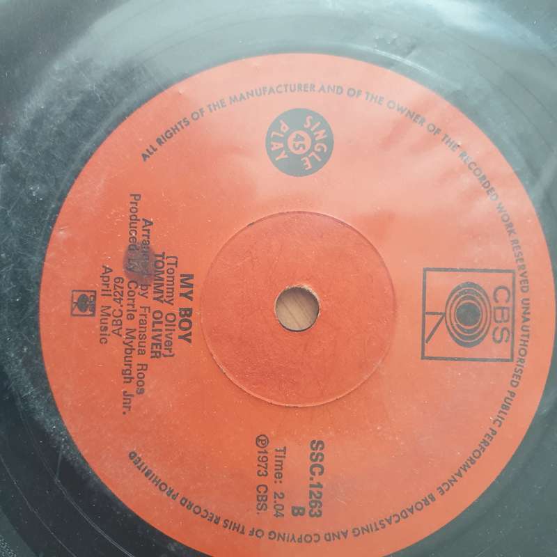 Tommy Oliver  I Wanna Live - Vinyl 7" Record - Very-Good+ Quality (VG+) (verygoodplus)
