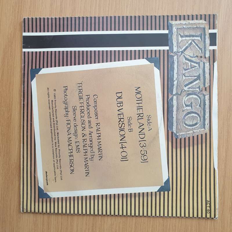 Kango  Motherland - Vinyl 7" Record - Very-Good+ Quality (VG+) (verygoodplus)