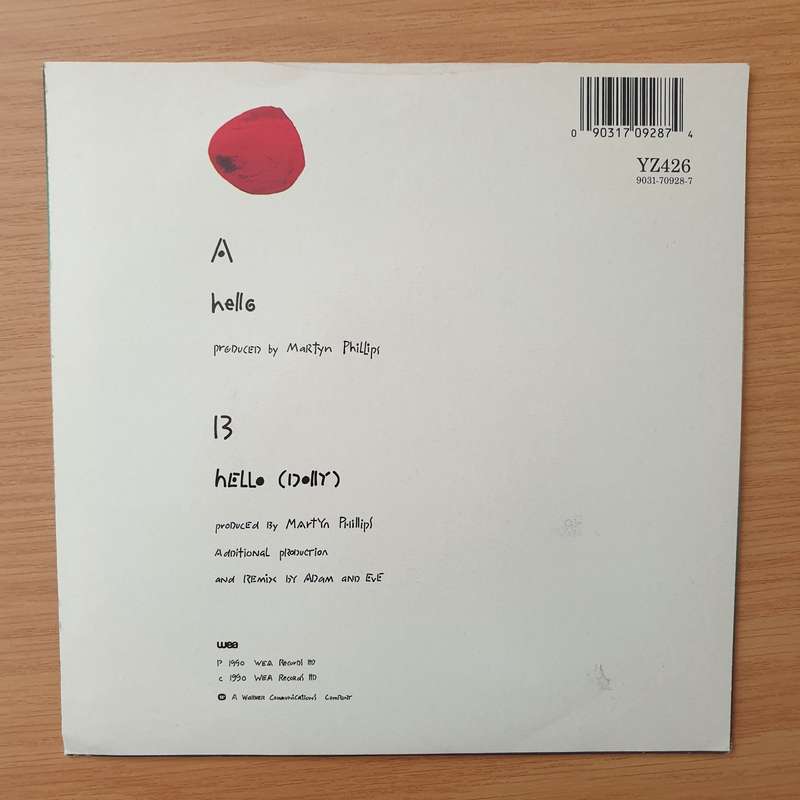 The Beloved  Hello - Vinyl 7" Record - Very-Good+ Quality (VG+) (verygoodplus)
