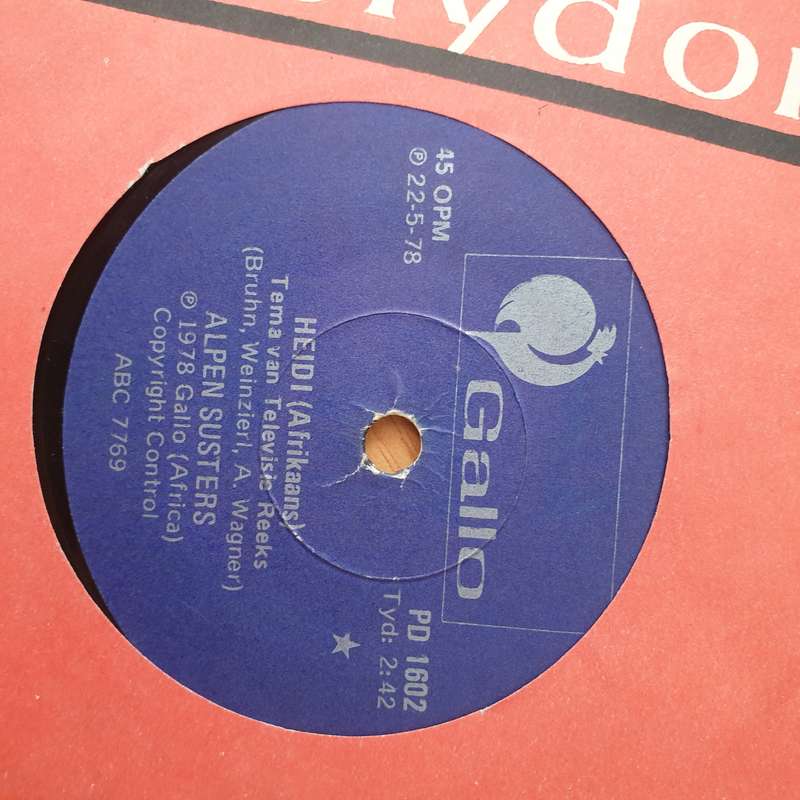Alpen Susters / Peter Lotis  Heidi - Vinyl 7" Record - Very-Good+ Quality (VG+) (verygoodplus)