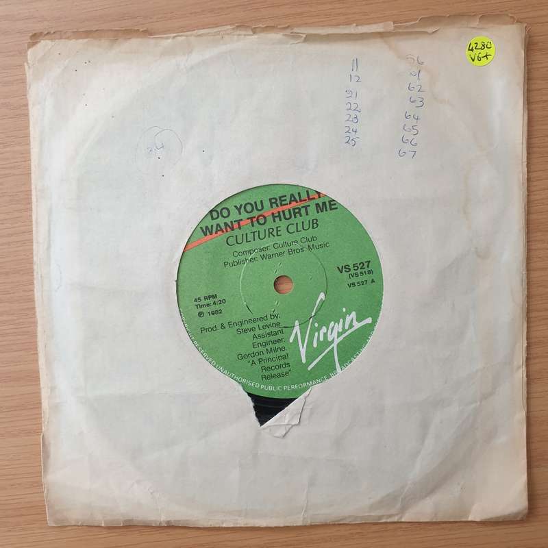 Culture Club  Do You Really Want To Hurt Me - Vinyl 7" Record - Very-Good+ Quality (VG+) (very...