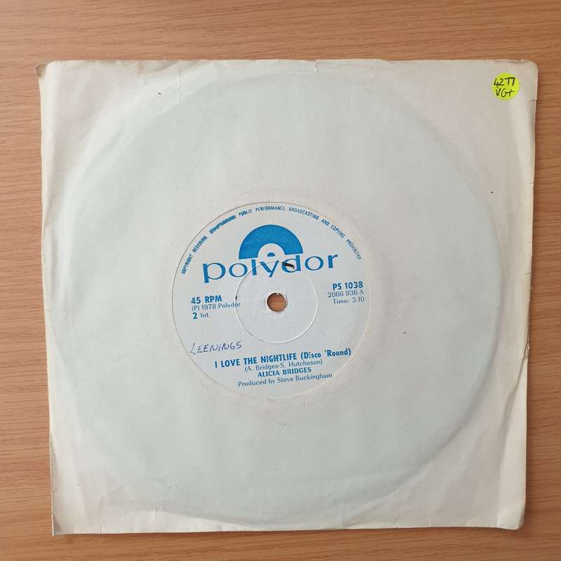 Alicia Bridges  I Love The Nightlife (Disco Round) - Vinyl 7" Record - Very-Good+ Quality (VG+...