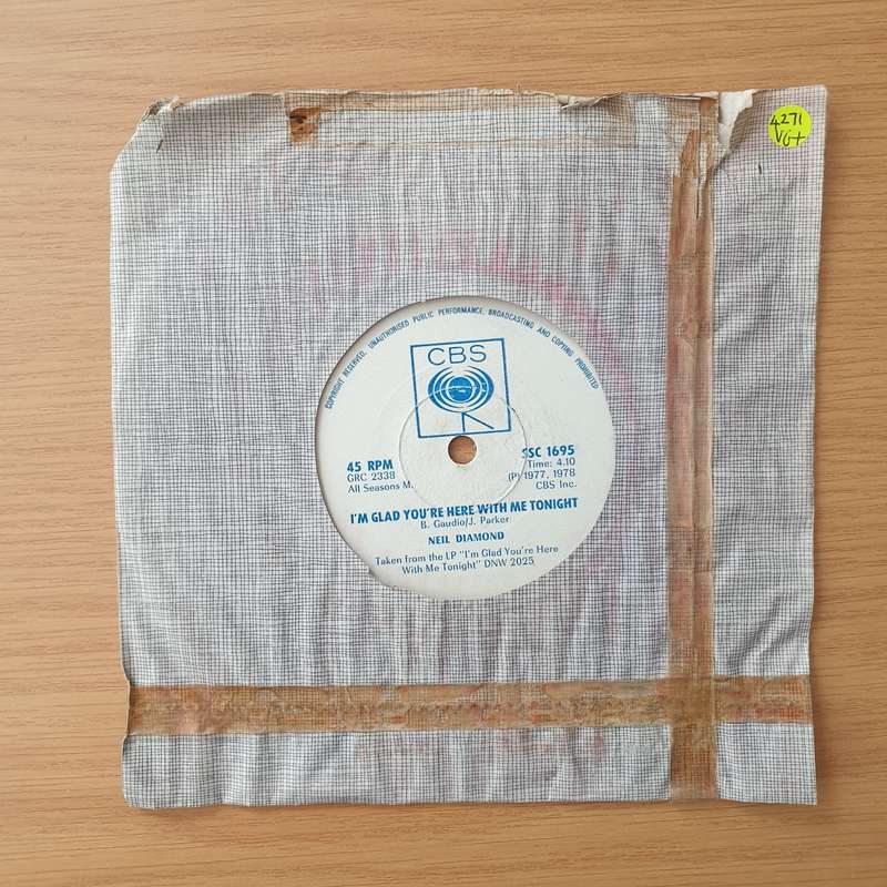Neil Diamond  I'm Glad You're Here With Me Tonight (Rhodesia) - Vinyl 7" Record - Very-Good+ Q...