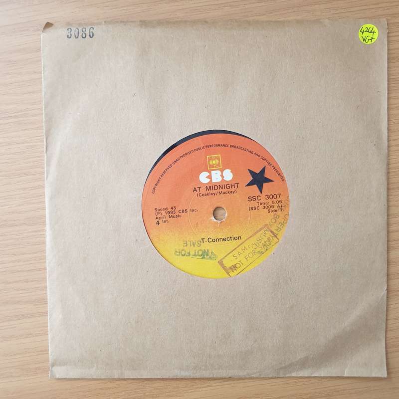 T-Connection  At Midnight - Vinyl 7" Record - Very-Good+ Quality (VG+) (verygoodplus)