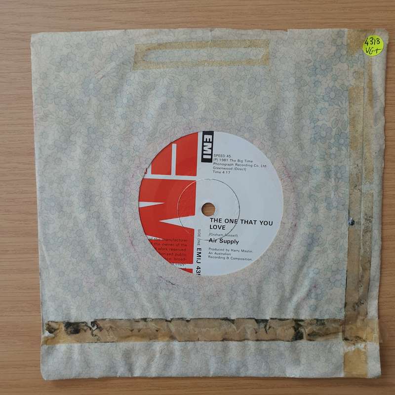 Air Supply  The One That You Love - Vinyl 7" Record - Very-Good+ Quality (VG+) (verygoodplus)