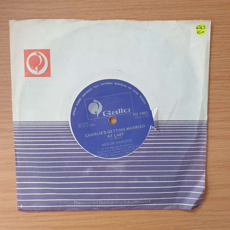 Men Of Harlech  Charlie's Getting Married At Last - Vinyl 7" Record - Very-Good+ Quality (VG+)...
