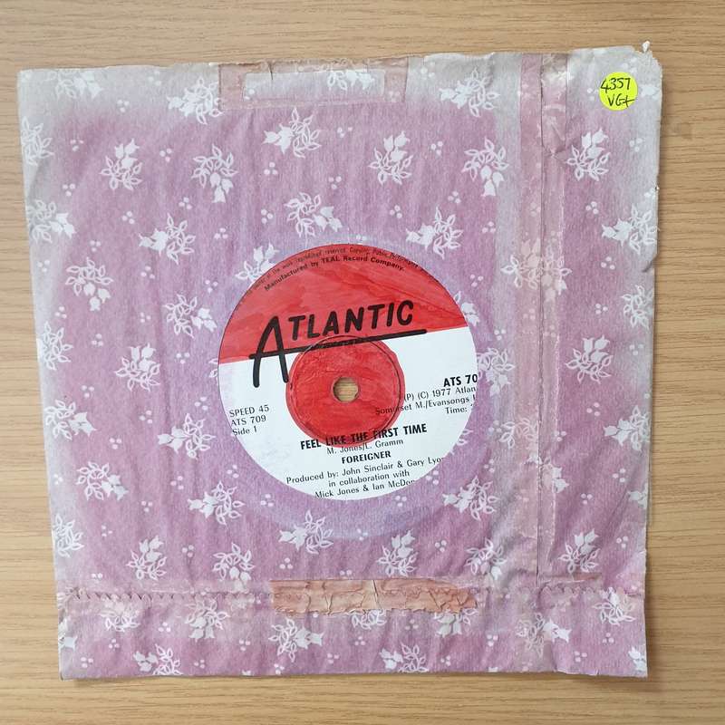 Foreigner  Feels Like The First Time (Rhodesia) - Vinyl 7" Record - Very-Good+ Quality (VG+) (...