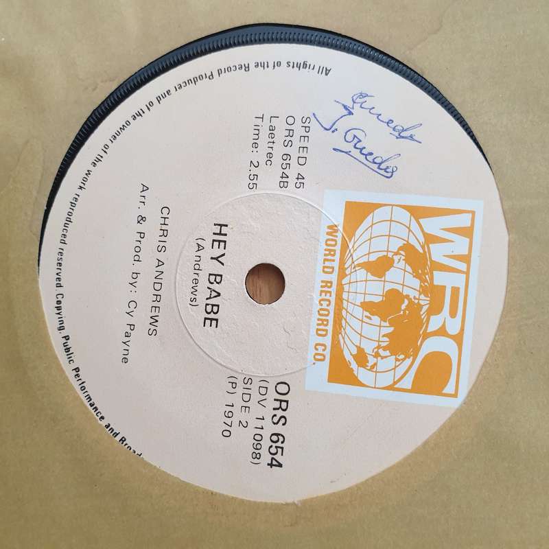 Chris Andrews  Yo Yo - Vinyl 7" Record - Very-Good+ Quality (VG+) (verygoodplus)