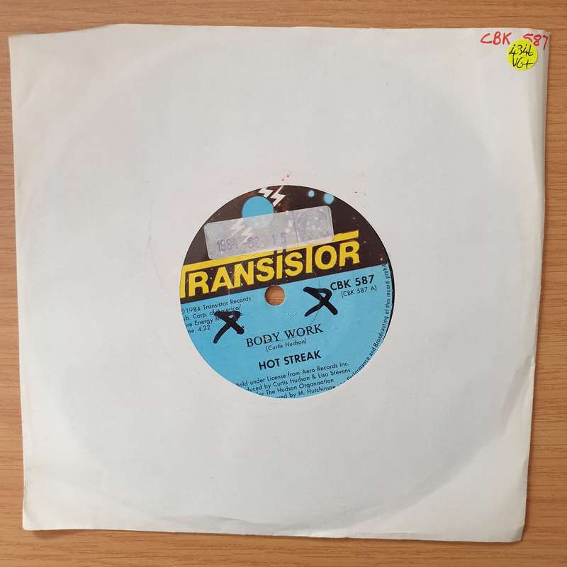 Hot Streak  Body Work - Vinyl 7" Record - Very-Good+ Quality (VG+) (verygoodplus)