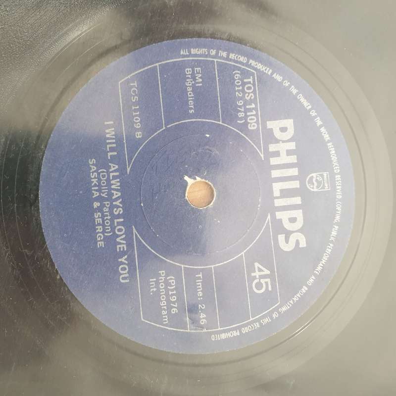 Saskia & Serge  Don't Tell Me Stories / I Will Always Love You - Vinyl 7" Record - Very-Good+ ...