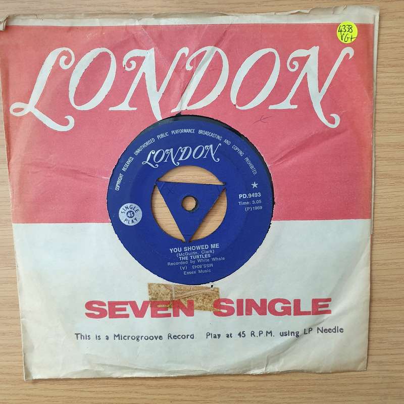 The Turtles  You Showed Me - Vinyl 7" Record - Very-Good+ Quality (VG+) (verygoodplus)