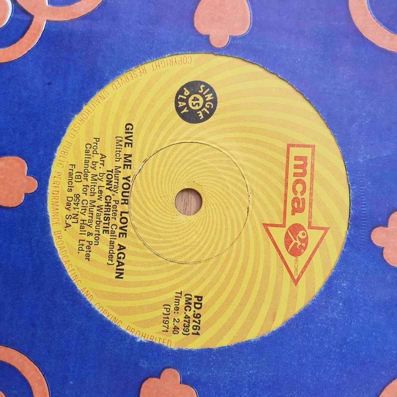 Tony Christie  I Did What I Did For Maria - Vinyl 7" Record - Very-Good+ Quality (VG+) (verygo...