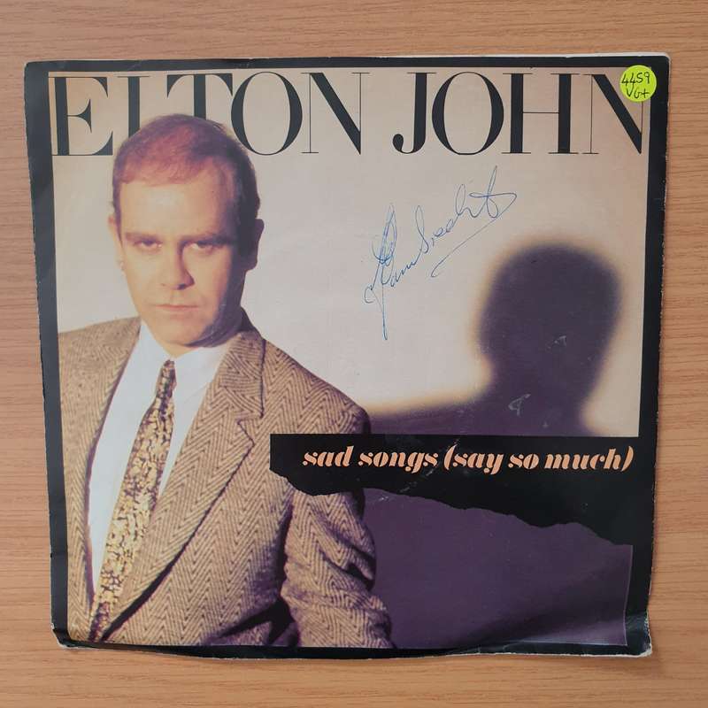 Elton John  Sad Songs (Say So Much) - Vinyl 7" Record - Very-Good+ Quality (VG+) (verygoodplus)