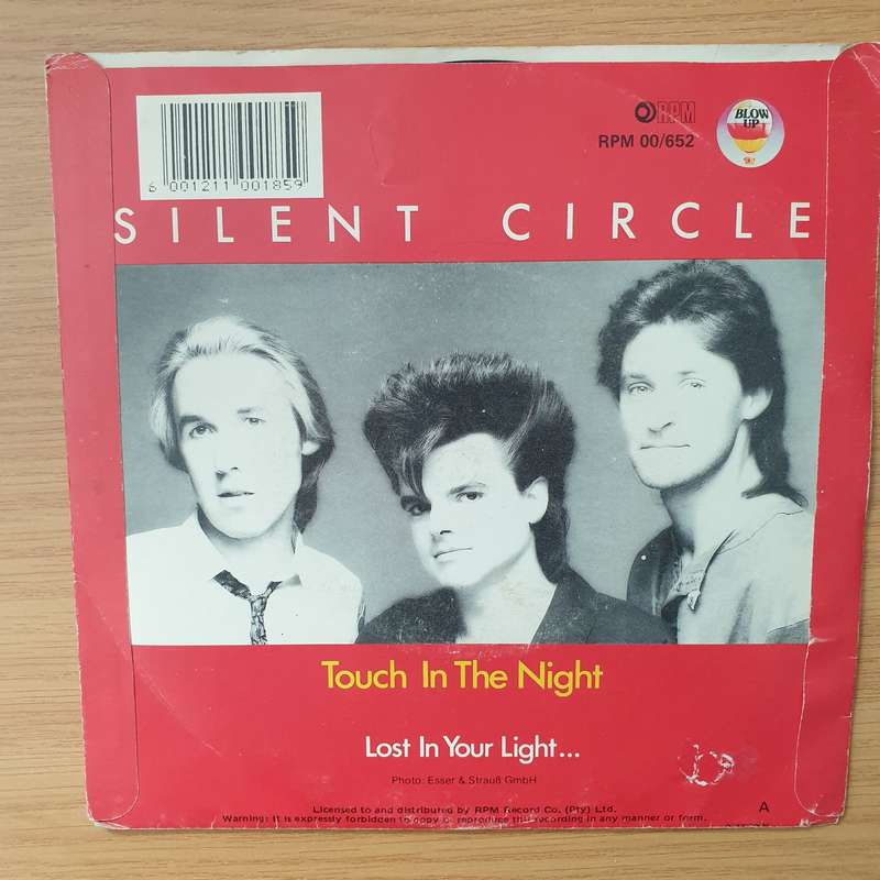 Silent Circle  Touch In The Night - Vinyl 7" Record - Very-Good+ Quality (VG+) (verygoodplus)