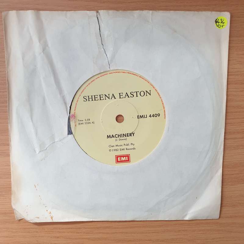 Sheena Easton  Machinery - Vinyl 7" Record - Very-Good+ Quality (VG+) (verygoodplus)