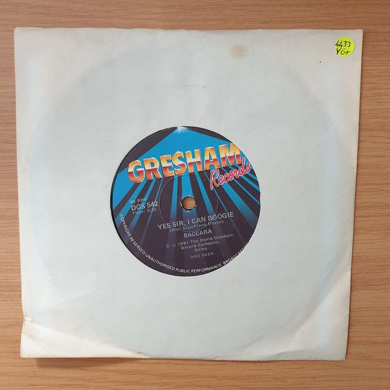 Baccara  Yes Sir, I Can Boogie - Vinyl 7" Record - Very-Good+ Quality (VG+) (verygoodplus)