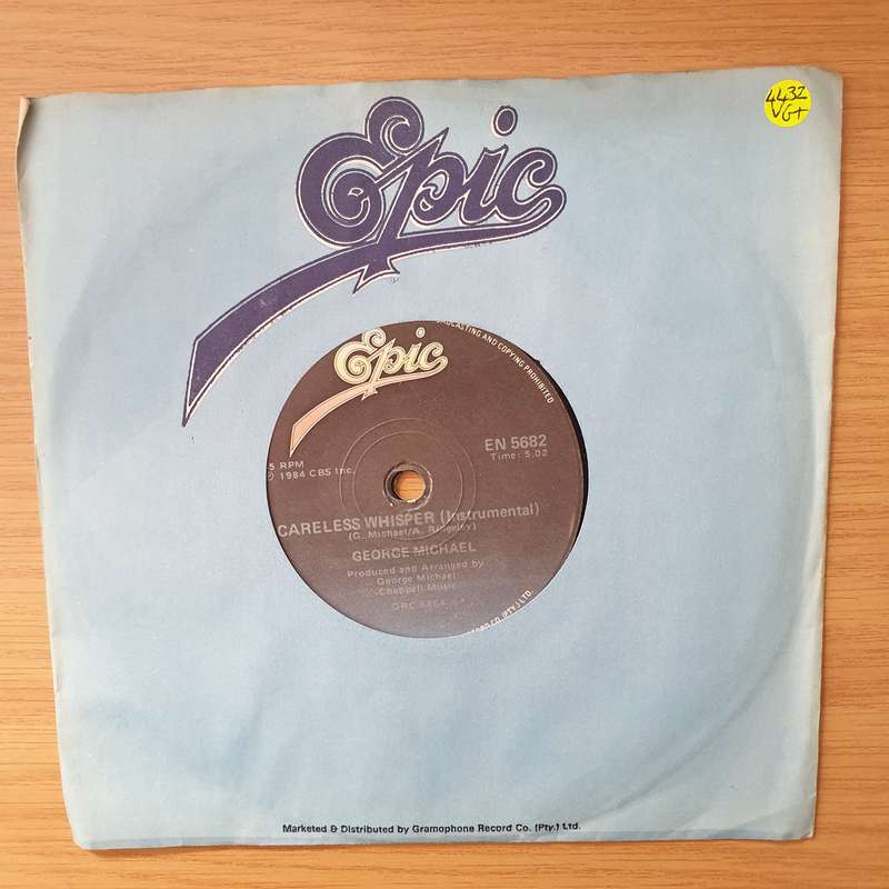 George Michael  Careless Whisper - Vinyl 7" Record - Very-Good+ Quality (VG+) (verygoodplus)